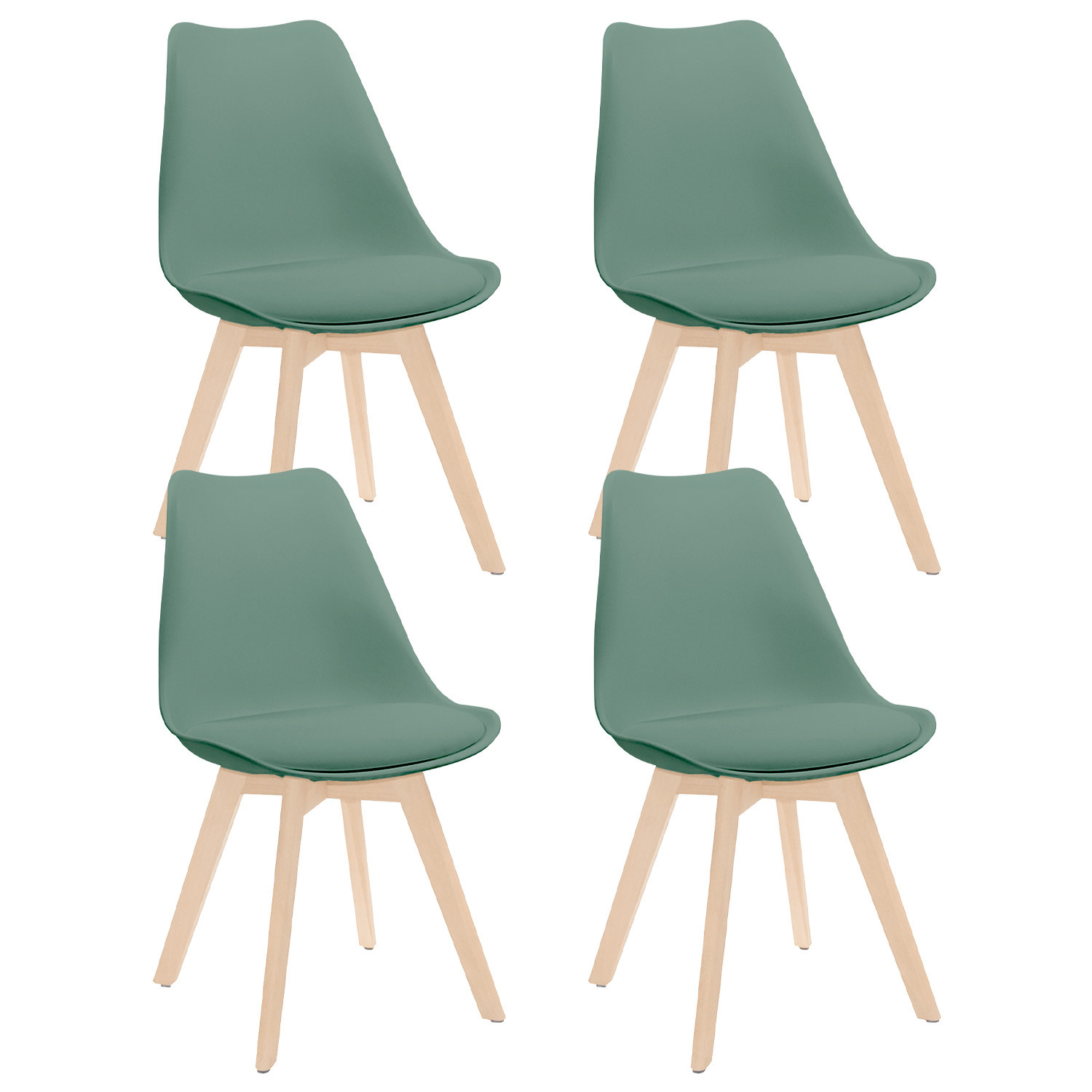 Pack 4 Sillas de Comedor Estilo Nórdico Daria 83x55x48cm Thinia Home Sillas Comedor Nórdicas 1